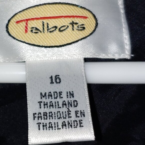 Talbots Wool Blend Houndstooth Full Back Zip Sleeveless Midi Dress Size 16 Black - Picture 2 of 7